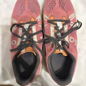 On Running Coral and Tangerine Sneakers
